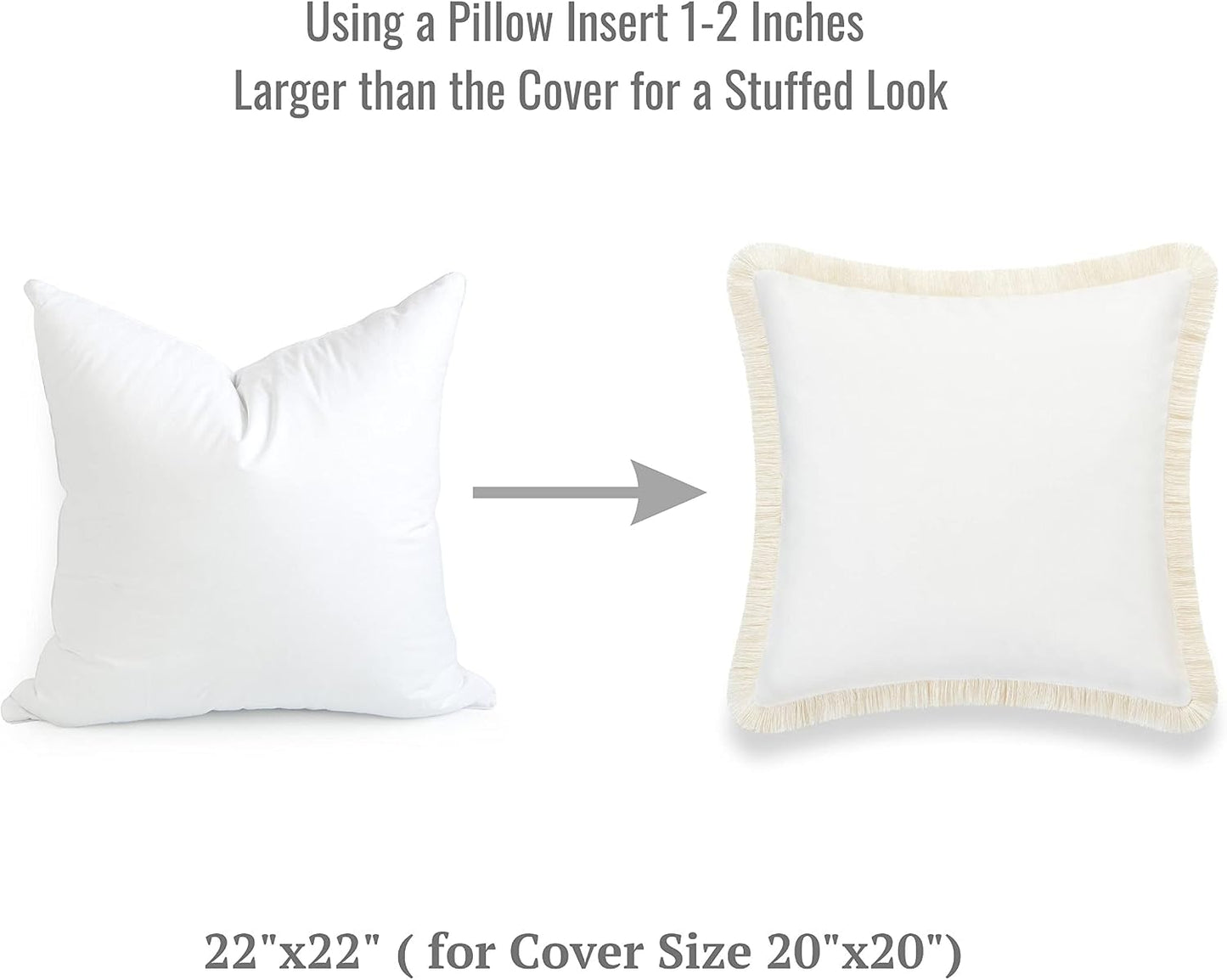 2 Rellenos Almohada 22x22" Sintético Blanco