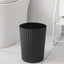 Cubo basura plástico redondo pack 4 negro
