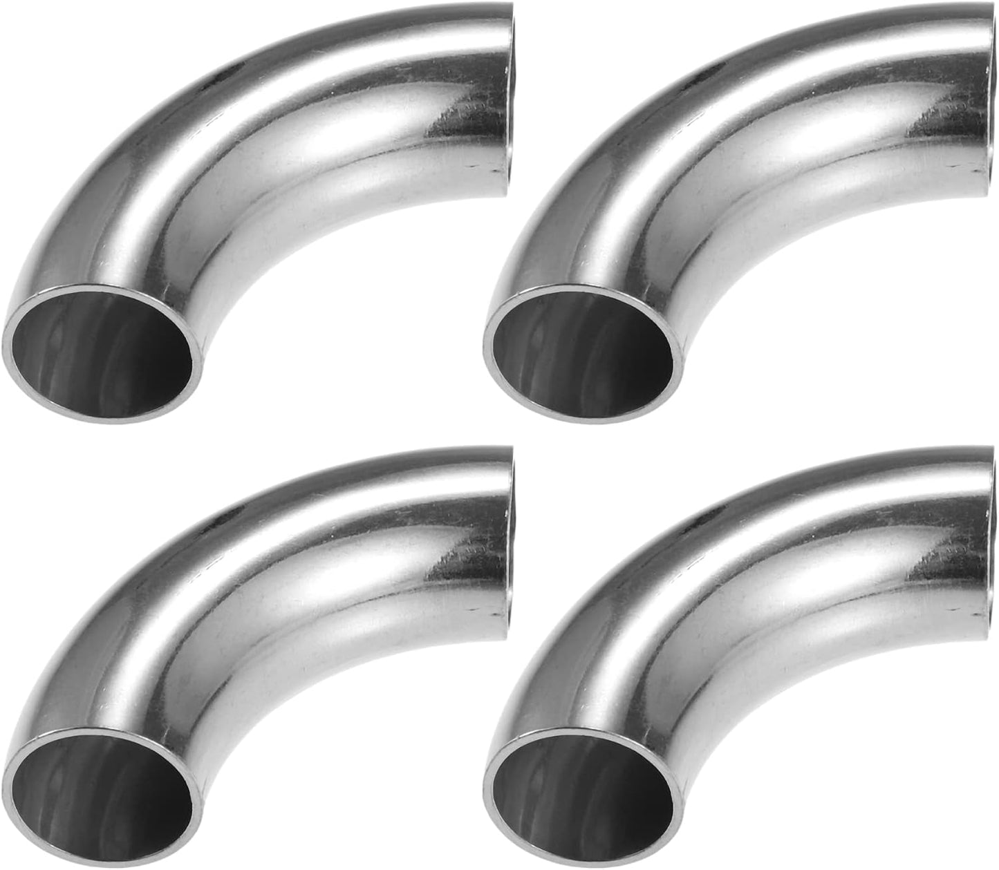 4 Pzas Codo Tubo Acero Inox 1" 90 Grados Coche Escape