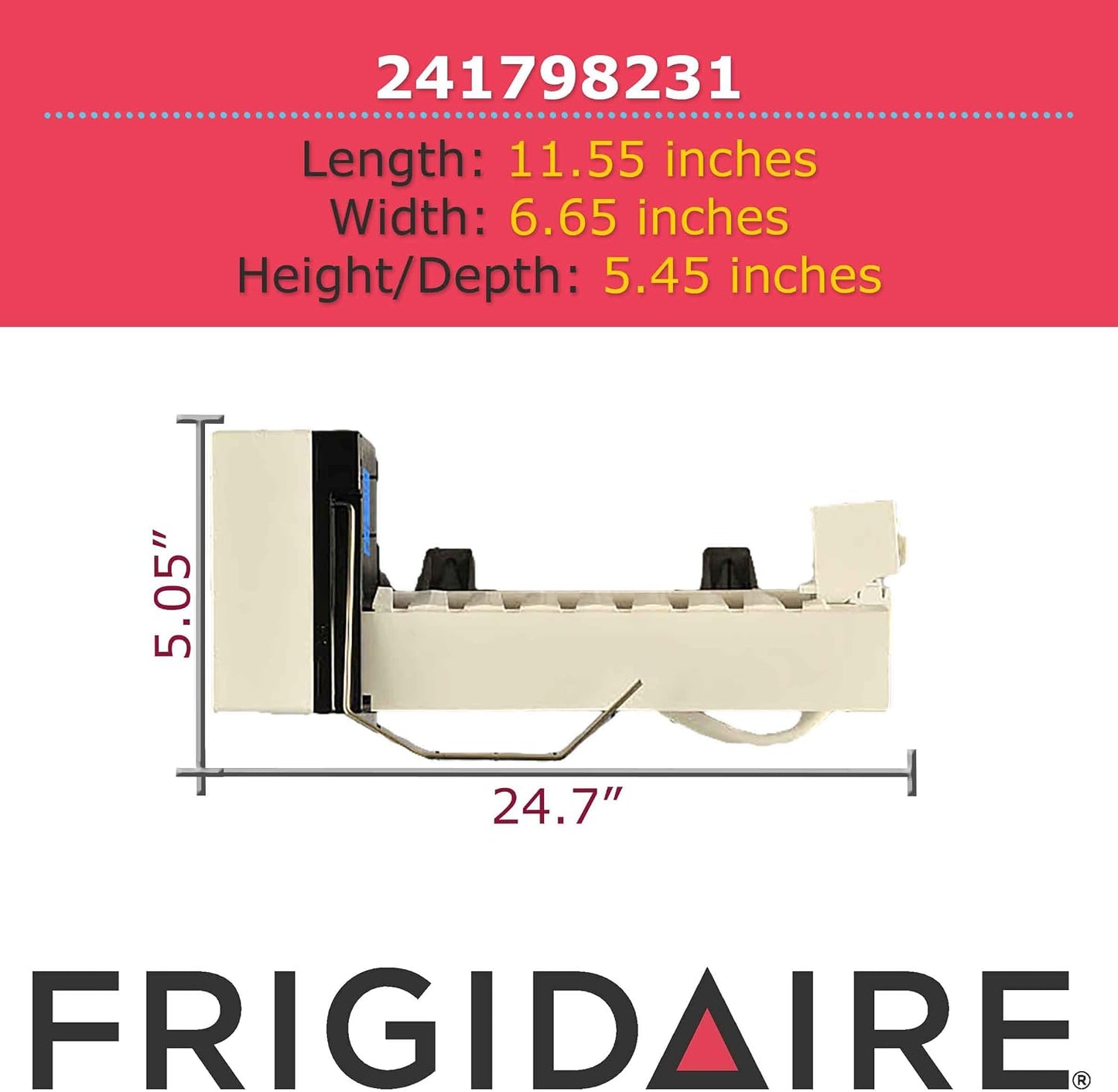 Kit montaje máquina hielo Frigidaire color blanco