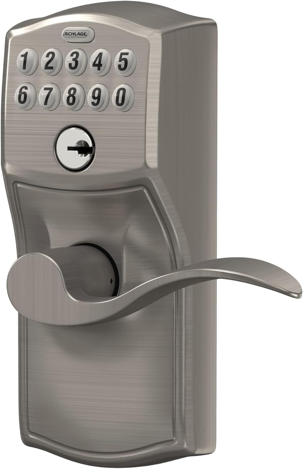 Entrada teclado Flex-Lock palancas Accent níquel satinado