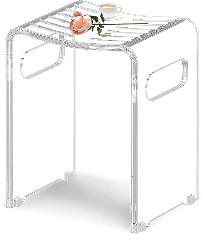 Banco ducha acrílico transparente 350lb