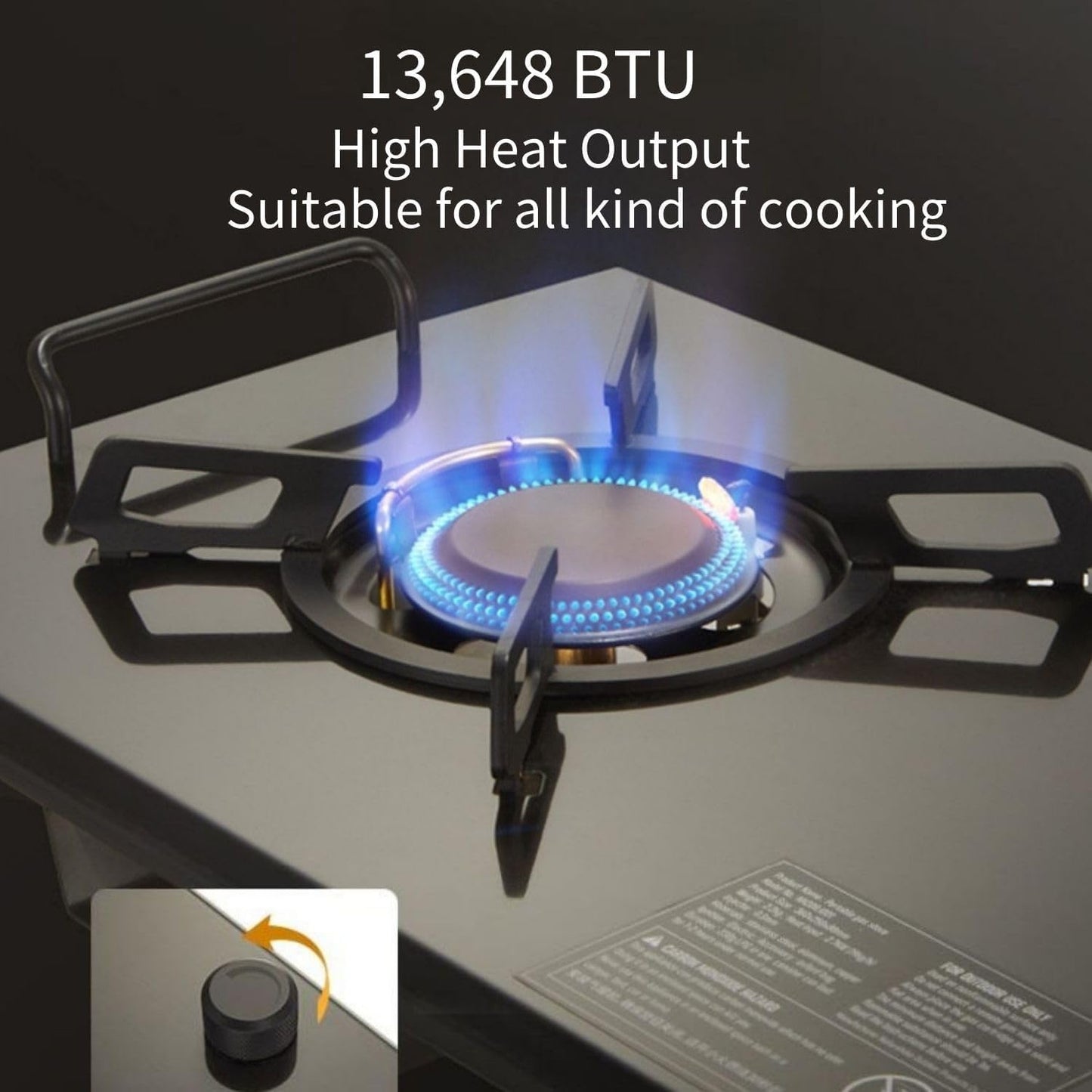 Estufa gas campamento IGT portátil 13648BTU plegable con