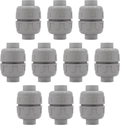 Conector PVC hermético 1pulg doble extremo 10pzas