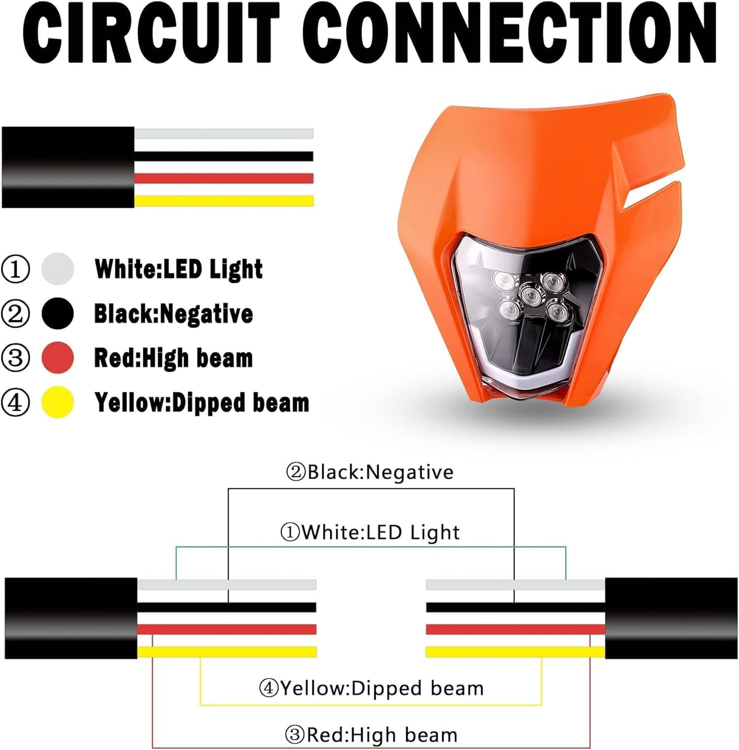 Kit faros LED motocross universal para pit bike