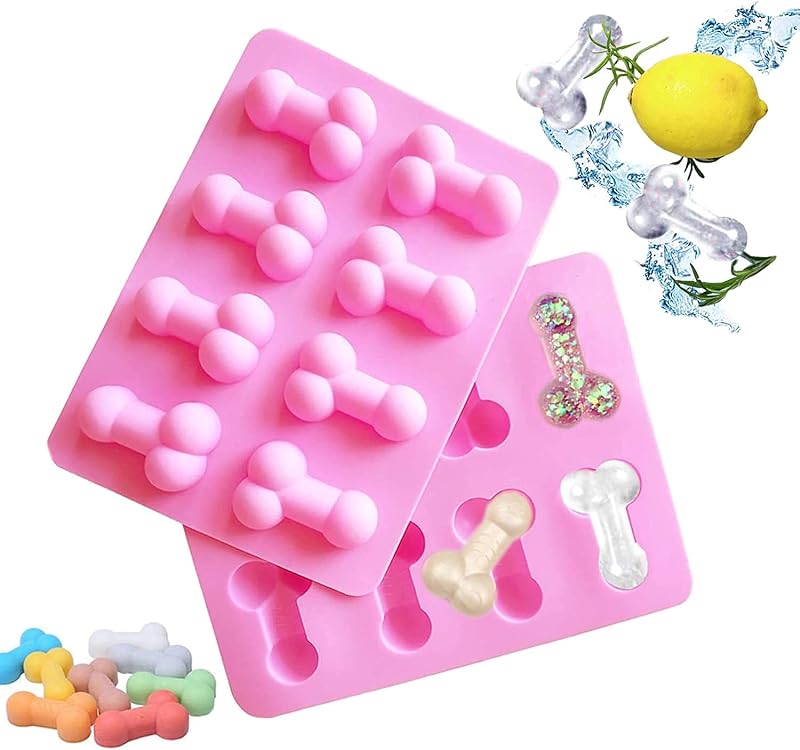 2 Moldes Silicona para Chocolate y Hielo Rosa