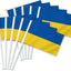 25 Banderas Mano Ucrania Mini Decoración