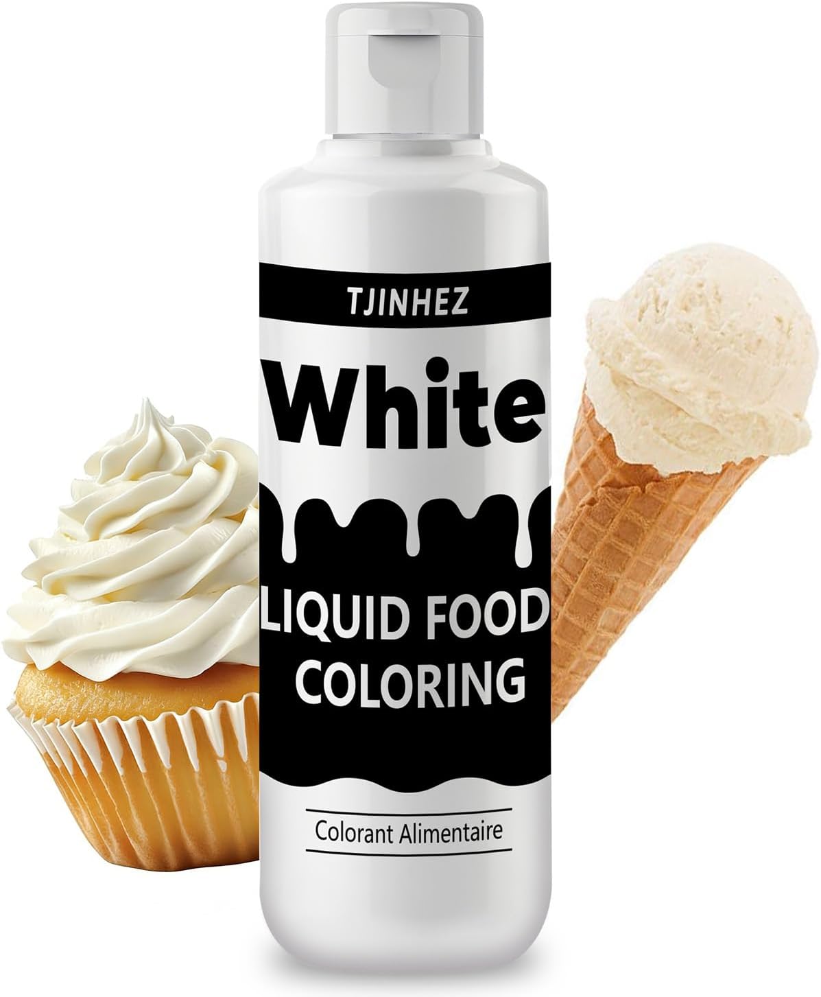 Colorante líquido blanco comestible 3.4oz para pasteles