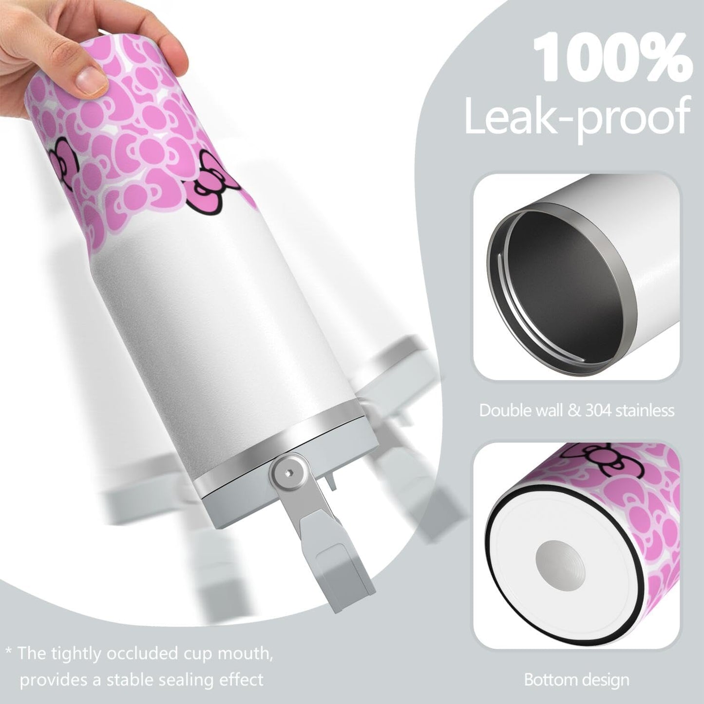 Vaso aislado doble pared 30oz rosa para niñas y mujeres