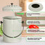 Contenedor compost acero inox 1.5gal con filtro carbón