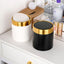 Cubo basura metal 0.4gal con tapa oscilante negro