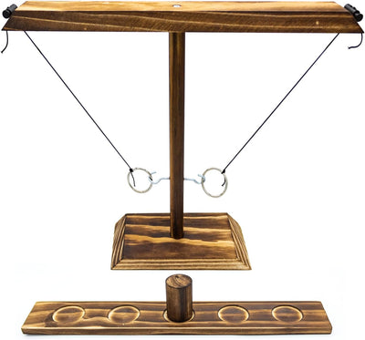 Juego lanzamiento anillos ganchos madera interiores exteriores