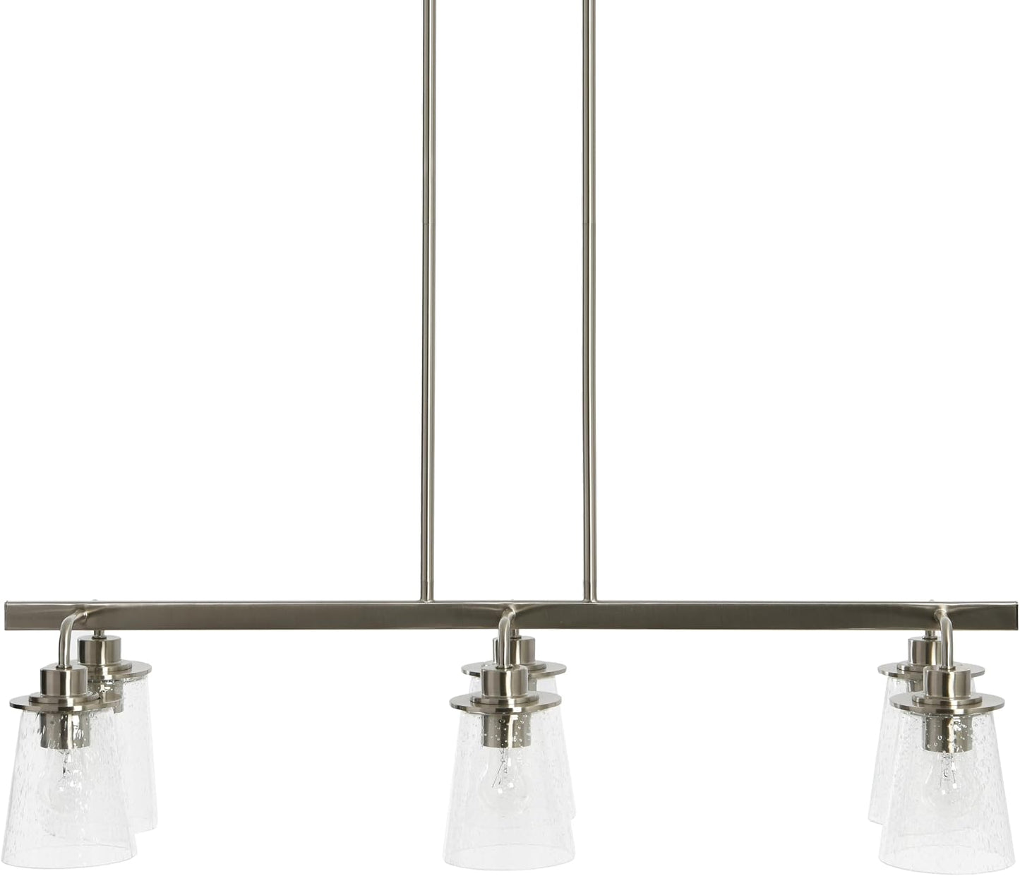 Candelabro lineal Jameson 6 luces metal vidrio