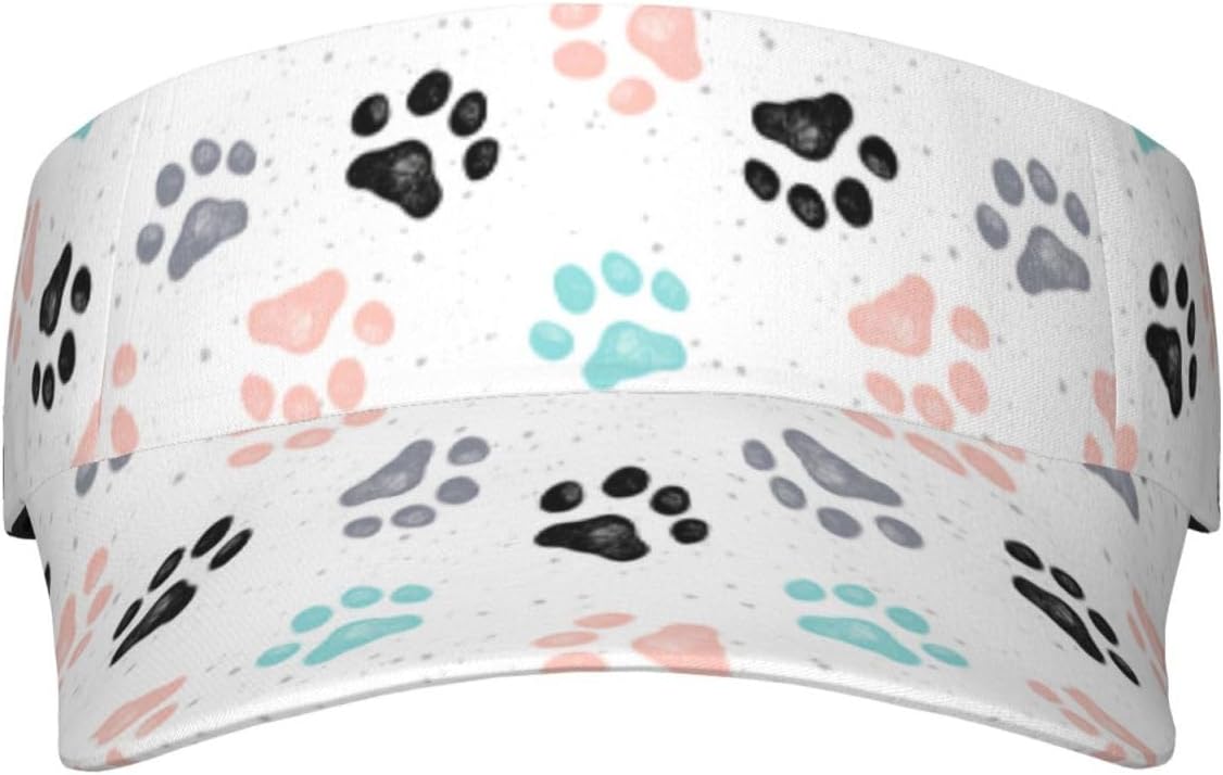 Sombrero visera estampado patas perro ajustable deportivo