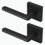 2 Manijas Puerta Baño Dormitorio Reversibles Negro Mate