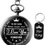 Set reloj bolsillo y llavero grabado regalo