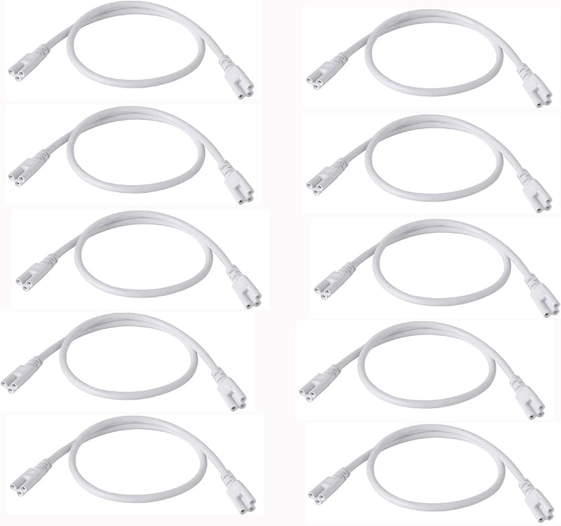 10 Cables Extensión 2ft Doble Hembra para Lámparas LED T5 T8