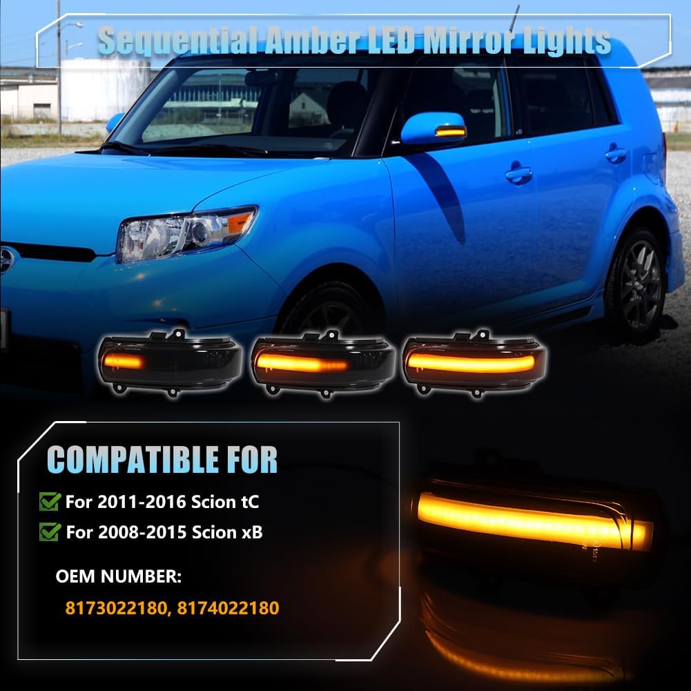 Luces LED secuenciales para espejo Scion tC 2011-16 xB
