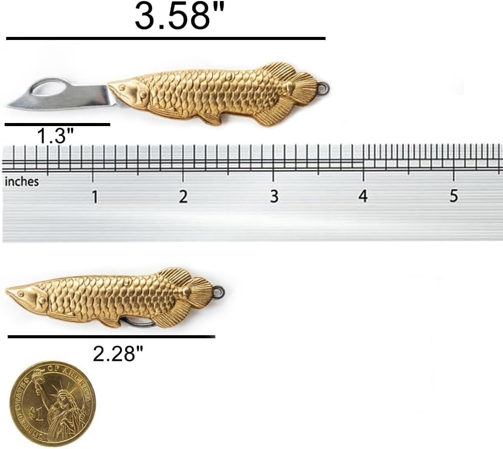Cuchillo plegable EDC acero inox forma pescado