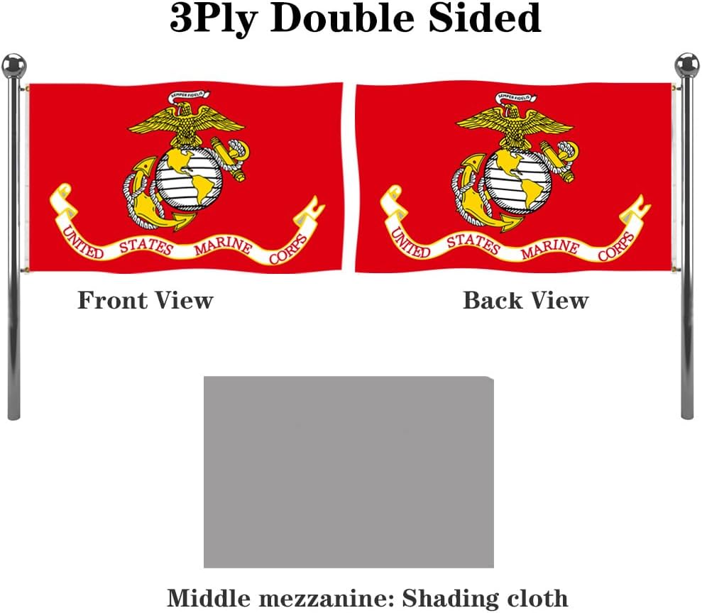 Banderas doble cara Marines EE.UU. 2x3ft exteriores 220D