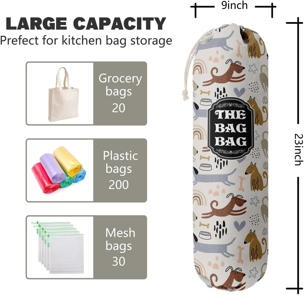 Dispensador bolsas plástico pared para mascotas