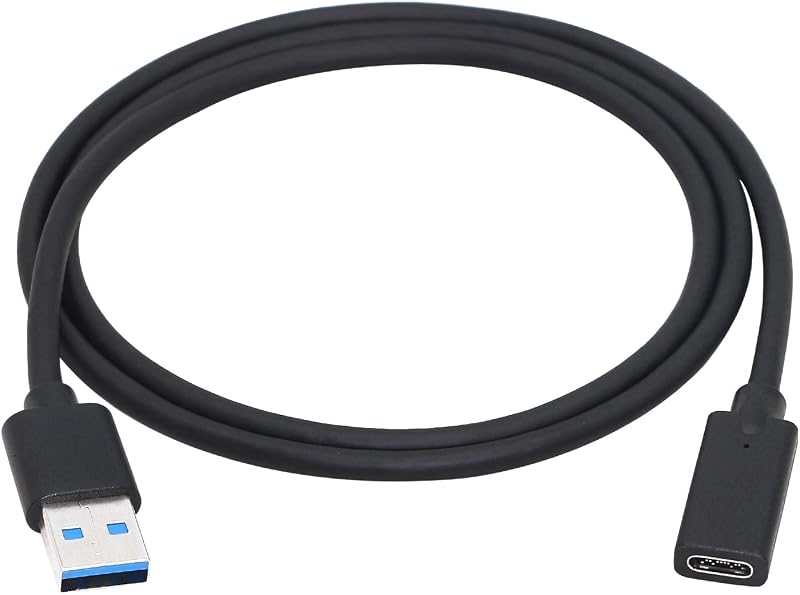 Convertidor USB 3.0 Tipo A a C Negro 3pies