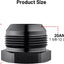 Adaptador tapón 20AN aluminio negro hexagonal set 2