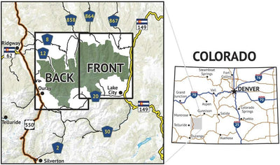 Mapa topográfico Colorado senderismo 2025