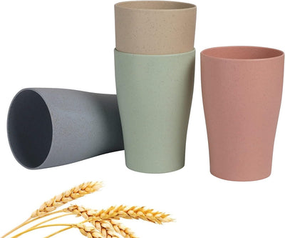 Vaso paja trigo 4uds reutilizables 15oz