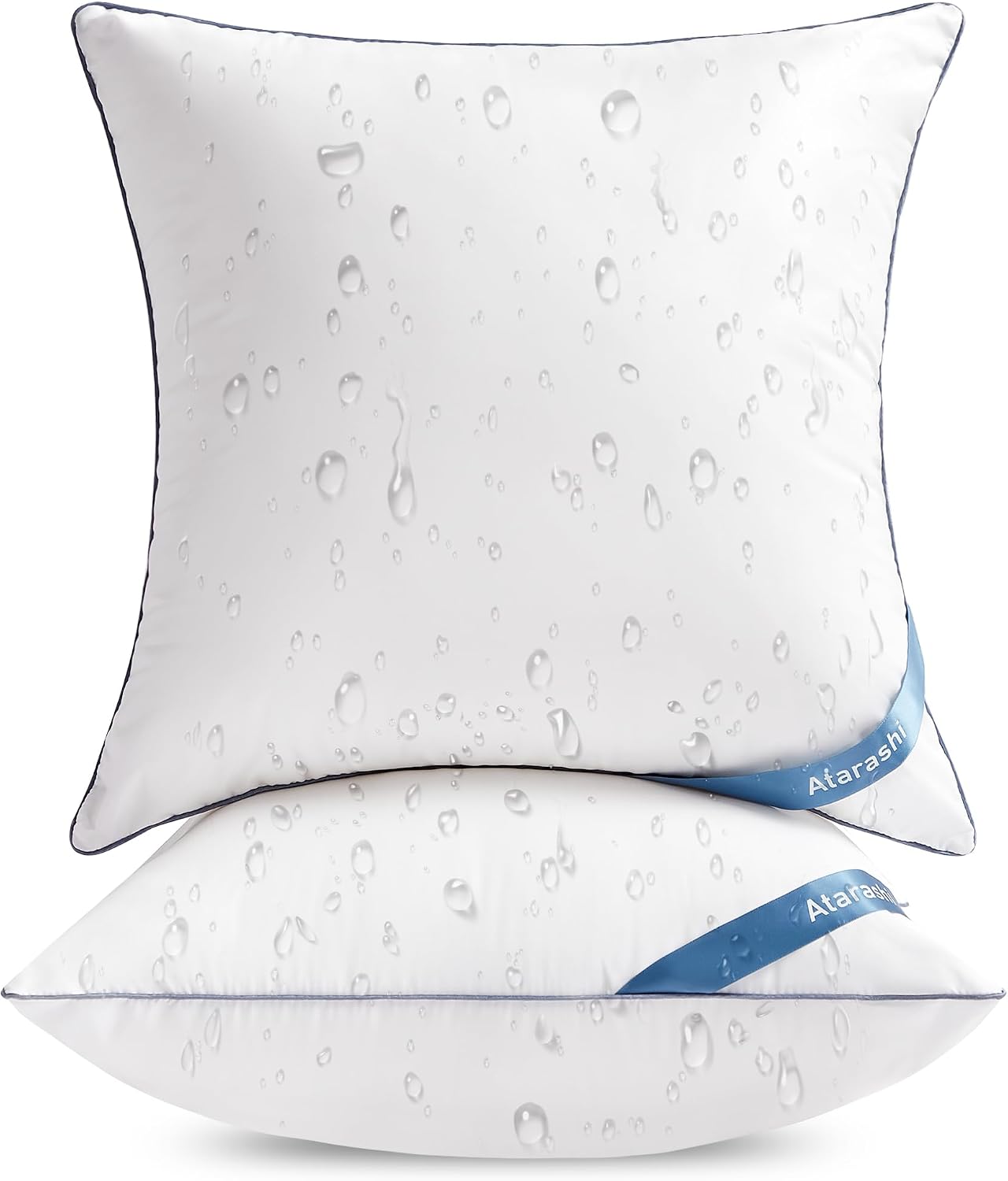 2 Pzas Relleno Almohada Exteriores 22x22pulg Impermeable Blanco