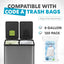 Bote basura negro 16gal doble compartimento cocina