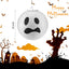 12 Faroles Fantasmas Halloween 8pulg Redondos Interior Exterior