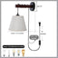 Aplique pared con luz tela interruptor dormitorio