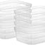 Contenedor almacenamiento 5.25x12.25x15" asas 8 Uds