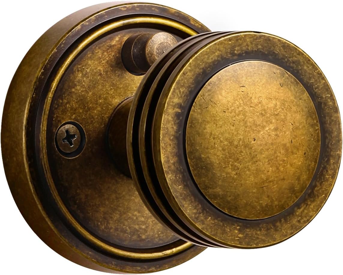 2 Pomas Puerta Bronce Antiguo Cerradura Dormitorio Baño
