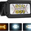 Barras luz LED DRL ámbar 24W para Jeep Ford SUV camión
