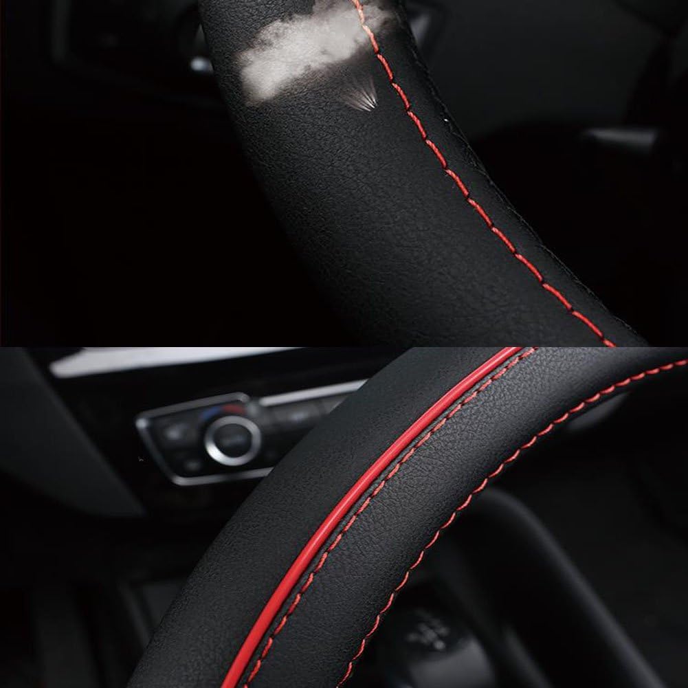 Funda volante coche universal 15" piel antiderrap negro