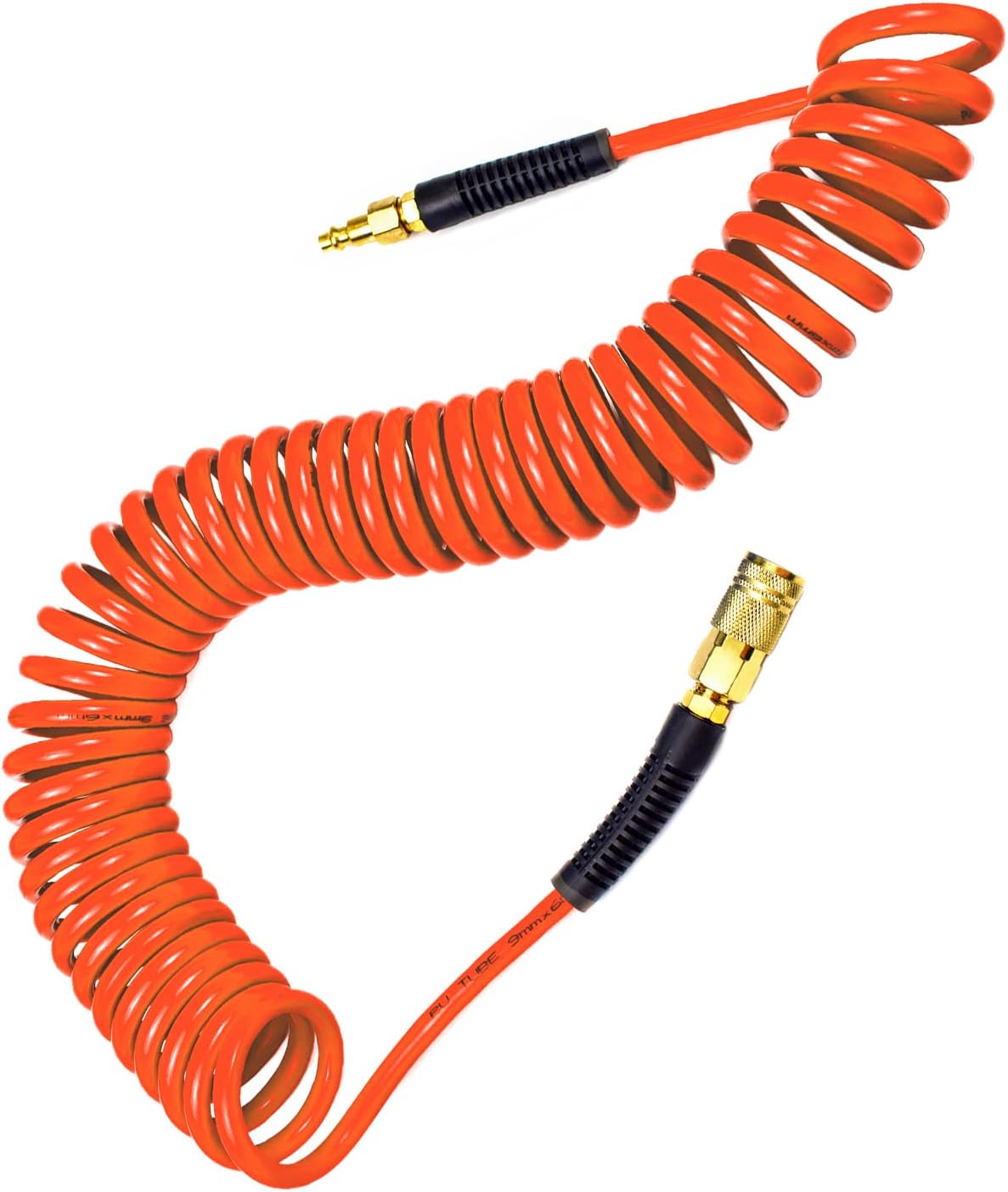 Manguera aire poliuretano 1/4pulg 25ft restrictor naranja