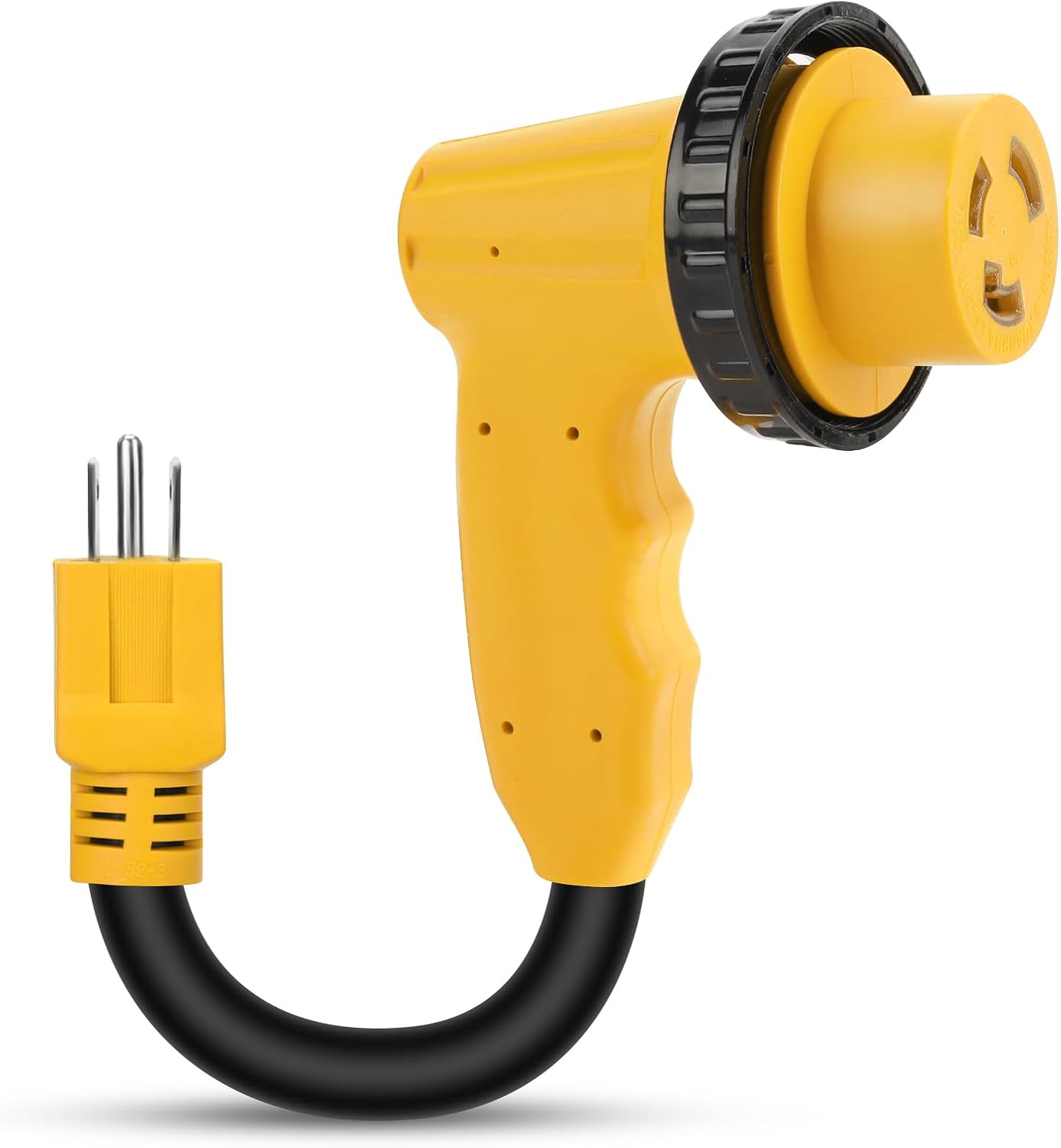 Adaptador RV 30A a 110V con conector bloqueo ETL