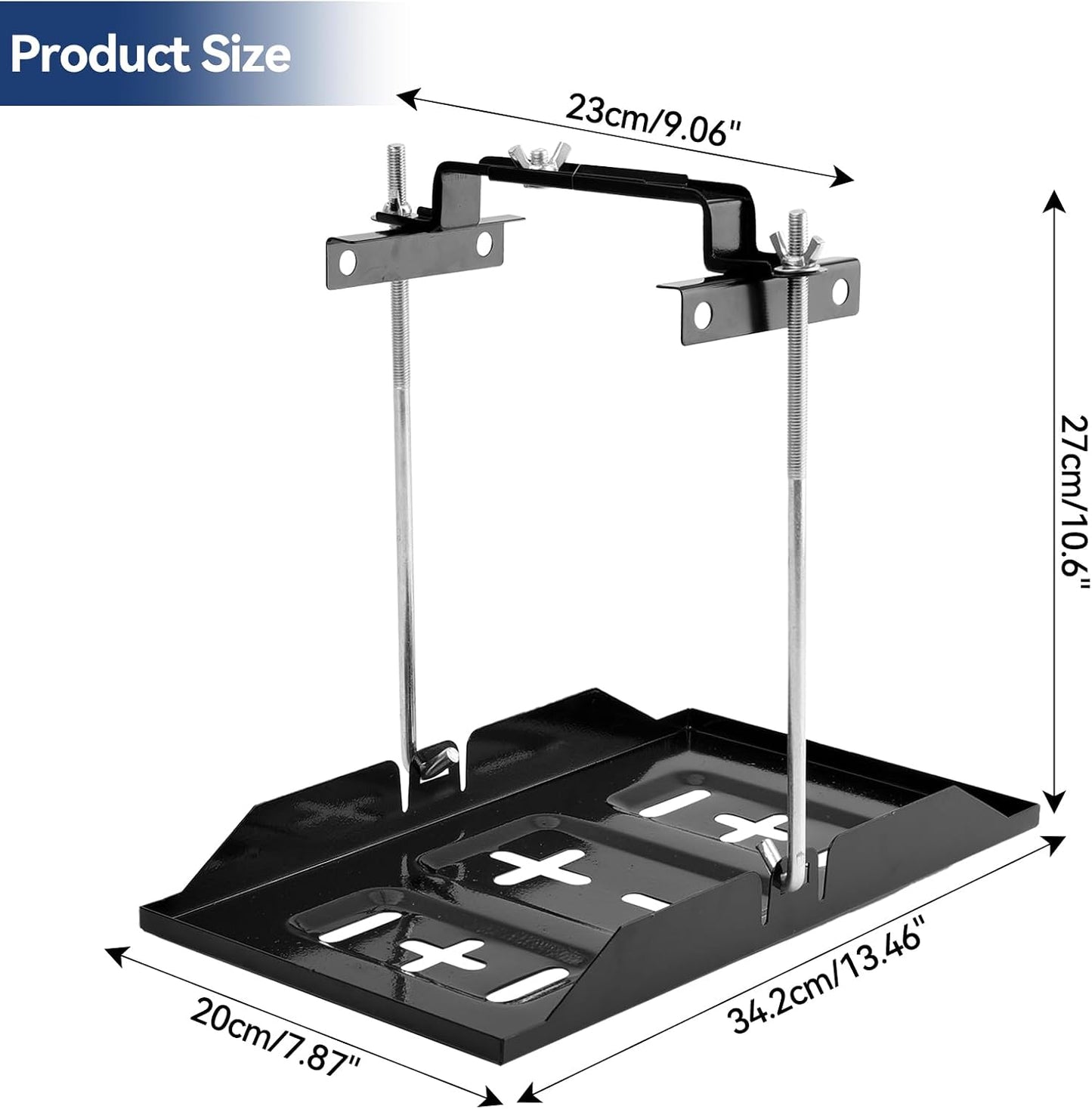 Soporte batería ajustable con abrazadera para barco y auto
