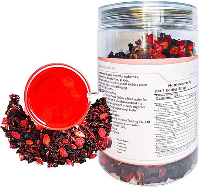 Té hoja frambuesa 5.29oz/150g té caliente y helado