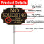 Letrero No Soliciting aluminio estaca 12x8"