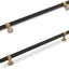 6 Tiradores Gabinete 10" Negro Mate Bronce Champán