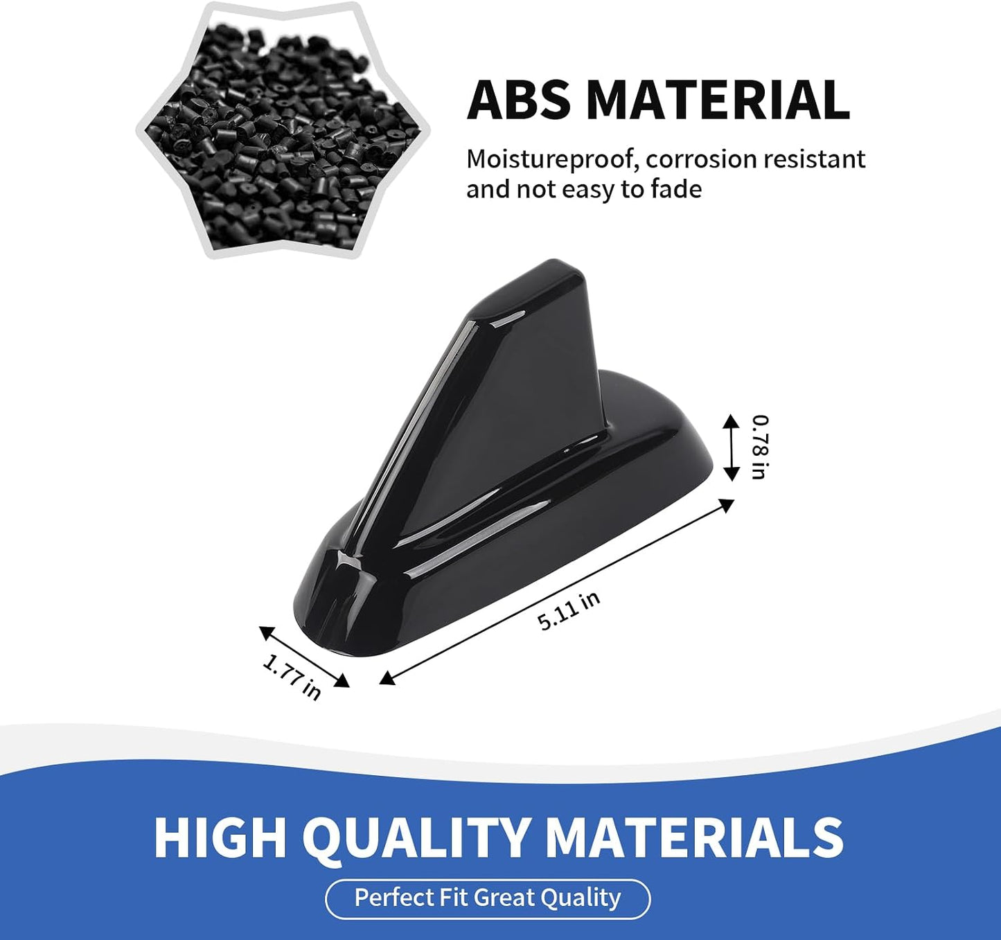 Cubierta antena Shark Fin para Chevy Silverado 07-13 negro