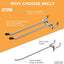 Ganchos doble brazo para tablero clavijas 4/6pulg pack 36