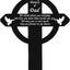 Estacas cruzadas cementerio placa metal impermeable