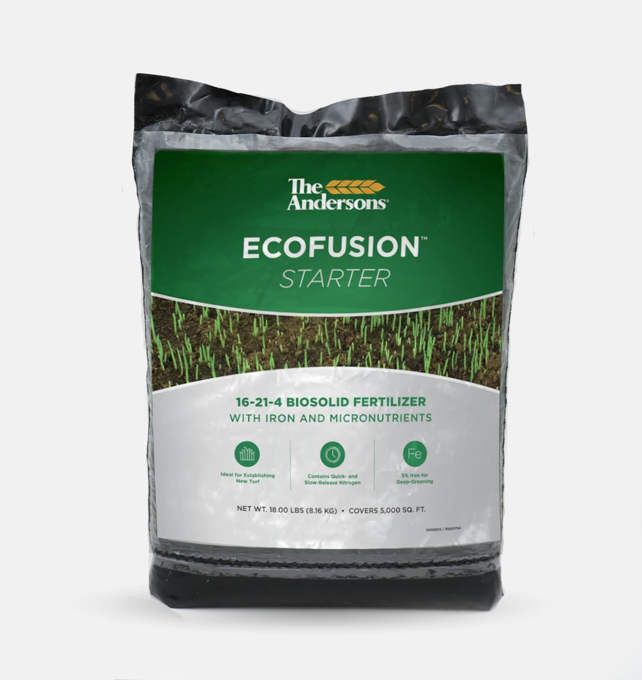 Fertilizante biosólido 16-21-4 con hierro 18lb cubre 5000ft2