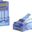 Conectores RJ45 CAT6 UL 50 Pzas 8P8C Oro Azul