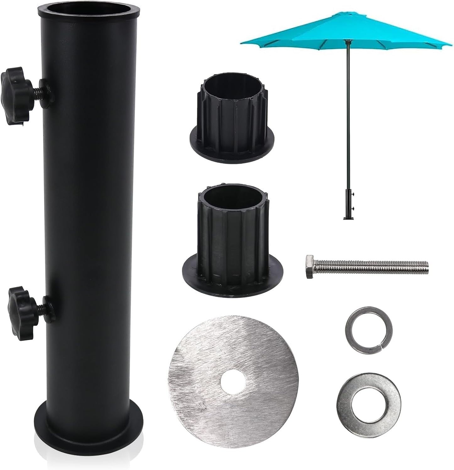 Soporte universal para paraguas negro resistente exteriores