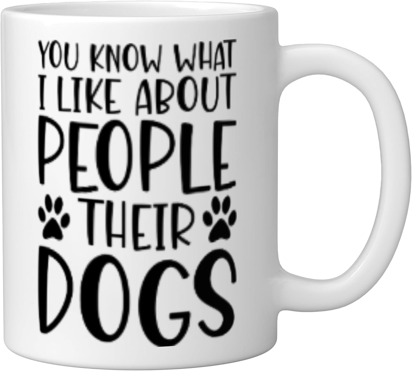 Taza Cerámica para Amantes de Mascotas Perros Humorista Blanca